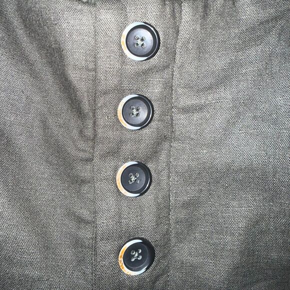 Universal Standard Coastal Linen Wide Leg Pant - Olive S 14/16 - Picture 7 of 10